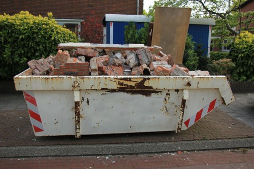 Commercial waste removal van parked in Greenhithe high street